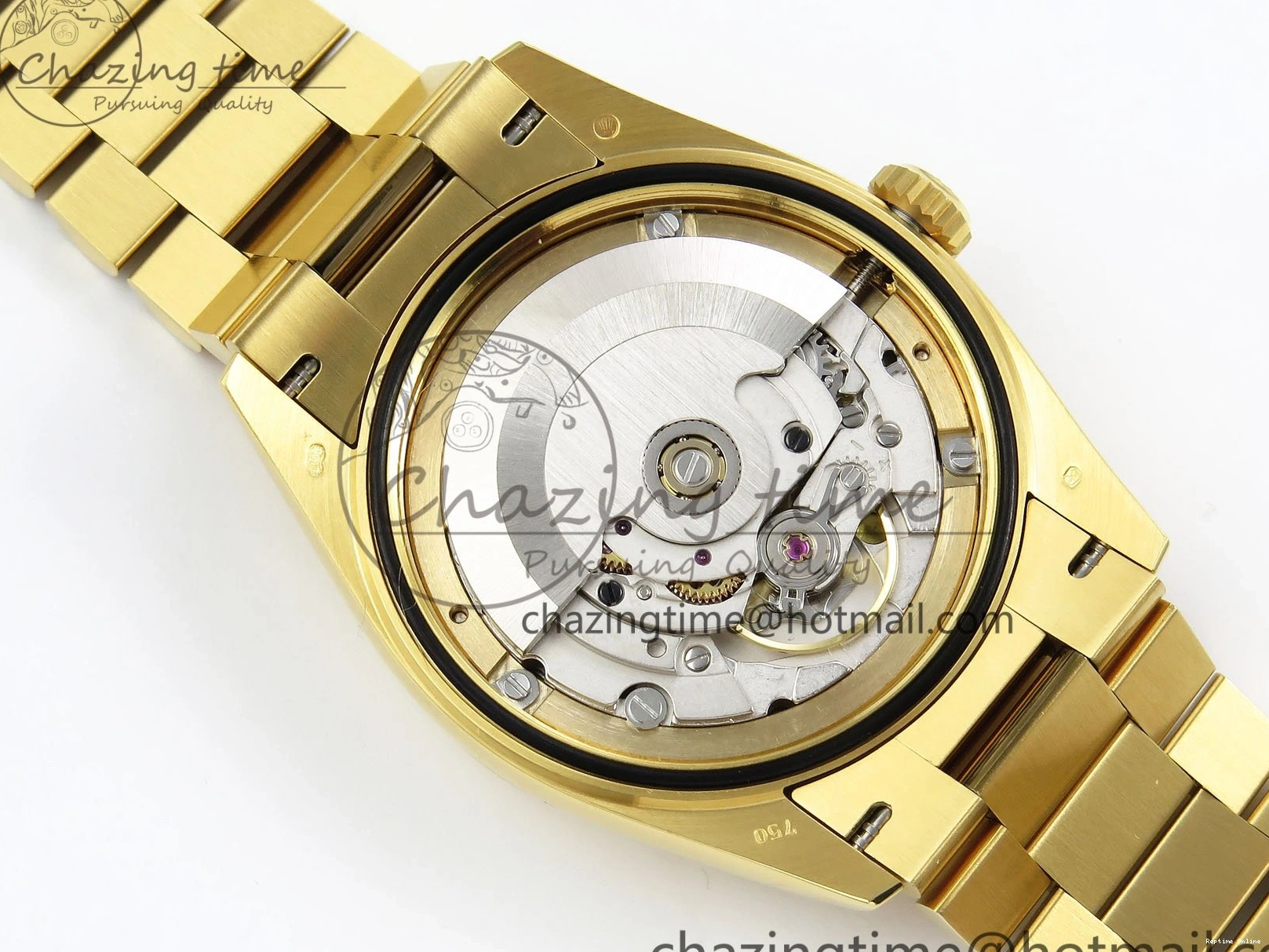 0420 WaterResistant Day Date 36 YG RAF 1:1 Best Edition Brown Oman Dial Diamonds Bezel on YG Bracelet A 1518